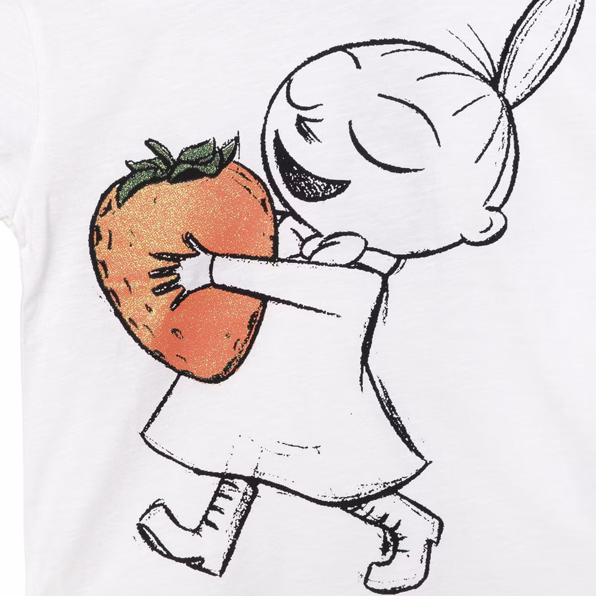 Mumin Jordgubbe t-shirt naturvit barn
