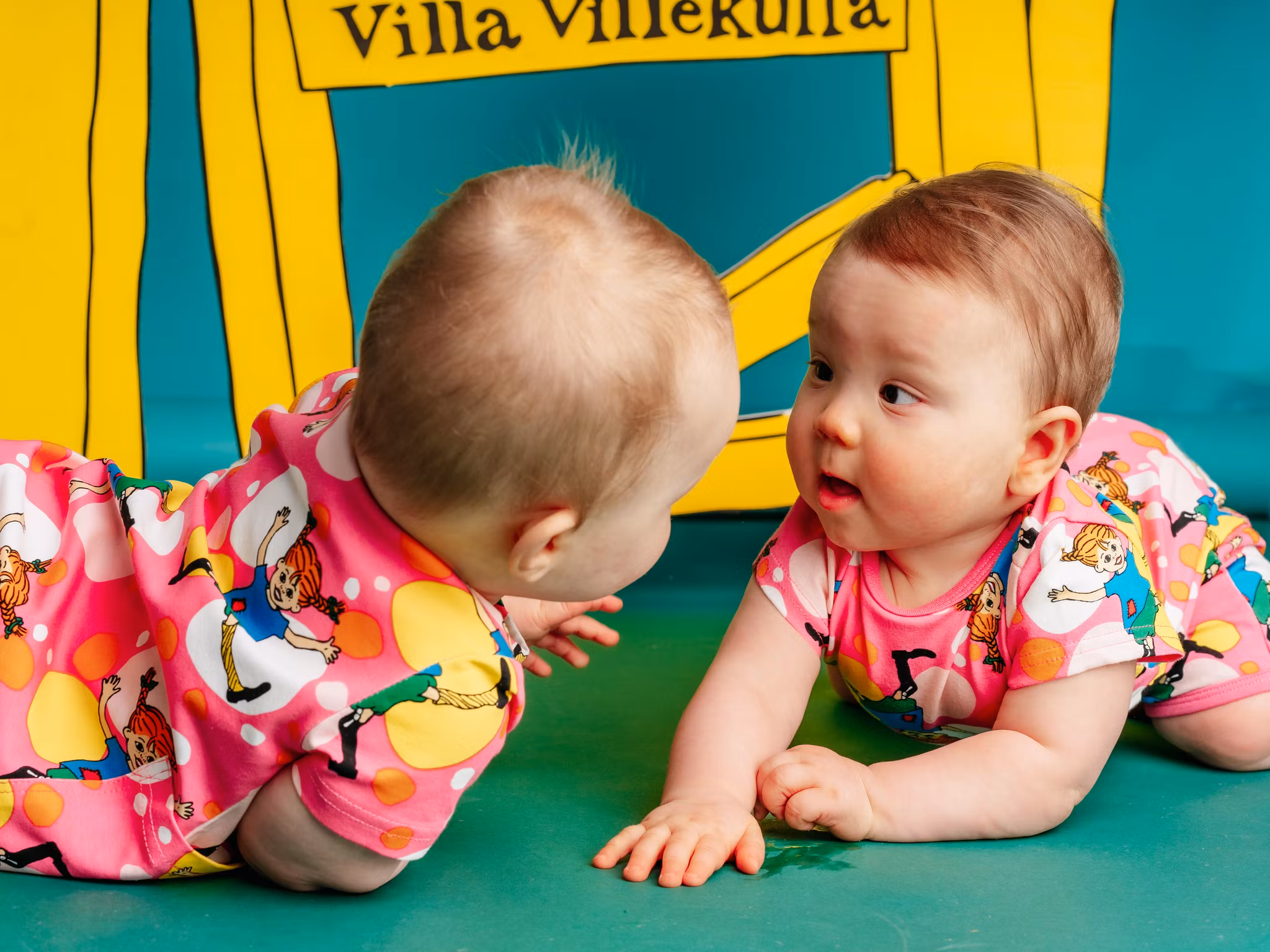 Pippi Hjulning klänning baby anilin