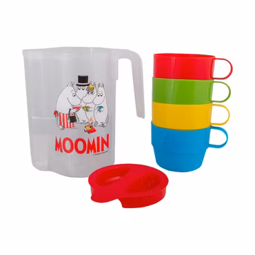 Mumin Picknick kanna och 4 muggar