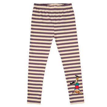Pippi randiga leggings violett