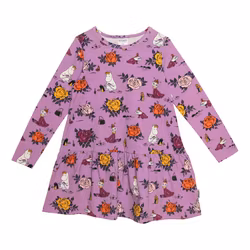 Mumin Rosor klänning lila