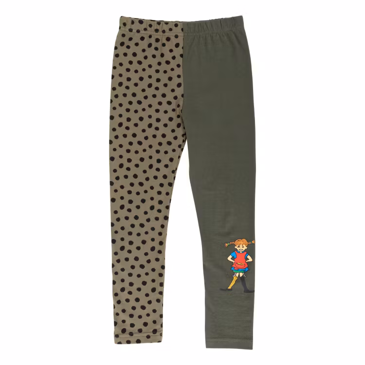 Pippi Prickigt leggings mossa - Stl. 128cl