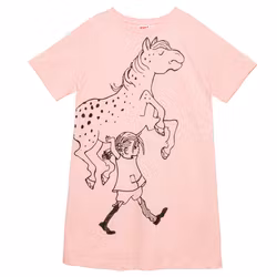 Pippi oversize t-shirt/nattlinne rosa
