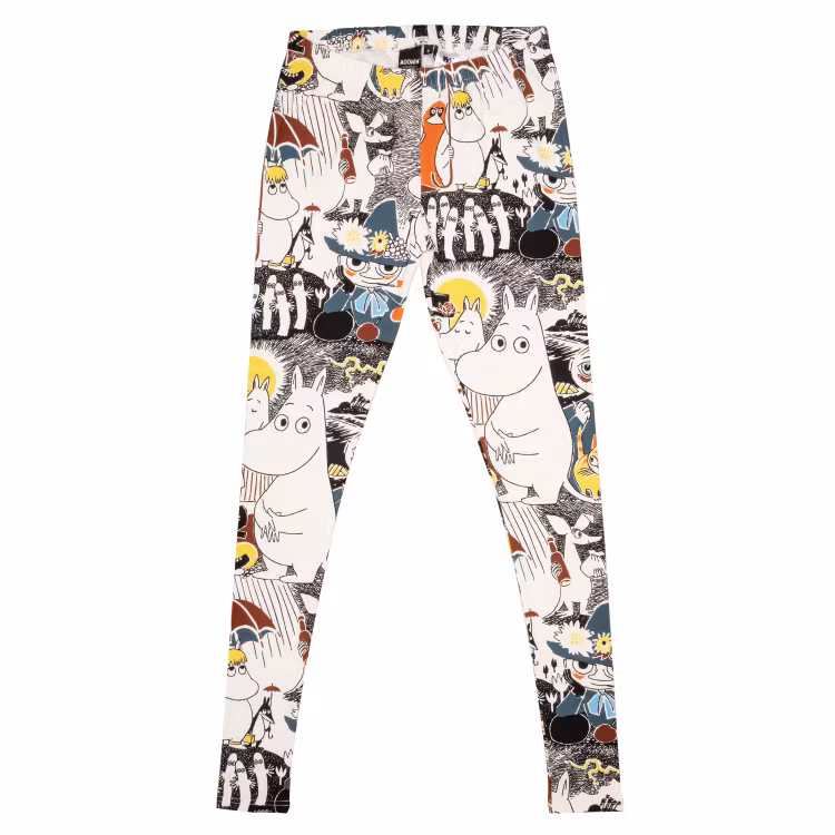 Mumin Elise leggings Blixten naturvit