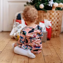 Mumin Fyra Filifjonkor klänning baby rosa