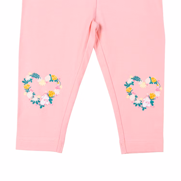Mumin Hjärtevän leggings baby rosa - Stl. 80cl