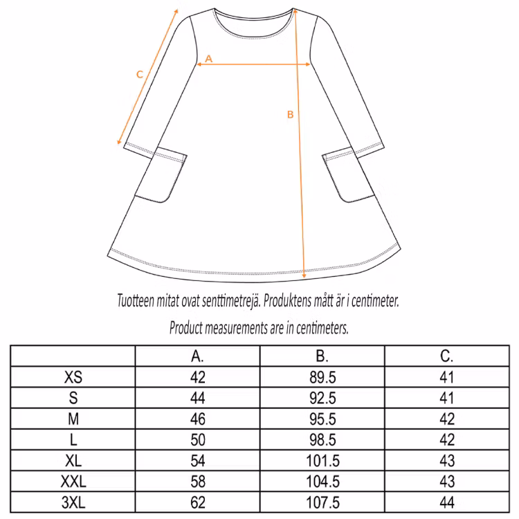 Mumin Jenni klänning Knopp lila - Stl. 3XL