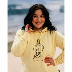 Mumin Lilli light huvtröja Sketch12 ljusgul - Stl. 3XL