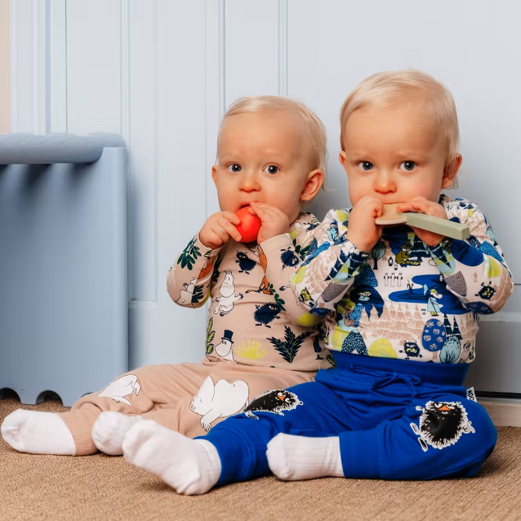Mumin Påhitt collegebyxa baby blå