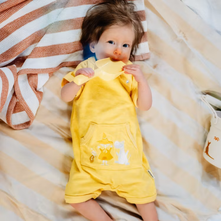 Mumin Frotteplaysuit Gul - Stl. 56cl