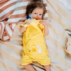 Mumin Frotteplaysuit Gul - Stl. 56cl