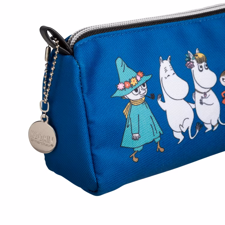 Mumin Ruttu pennfodral Vänner blå