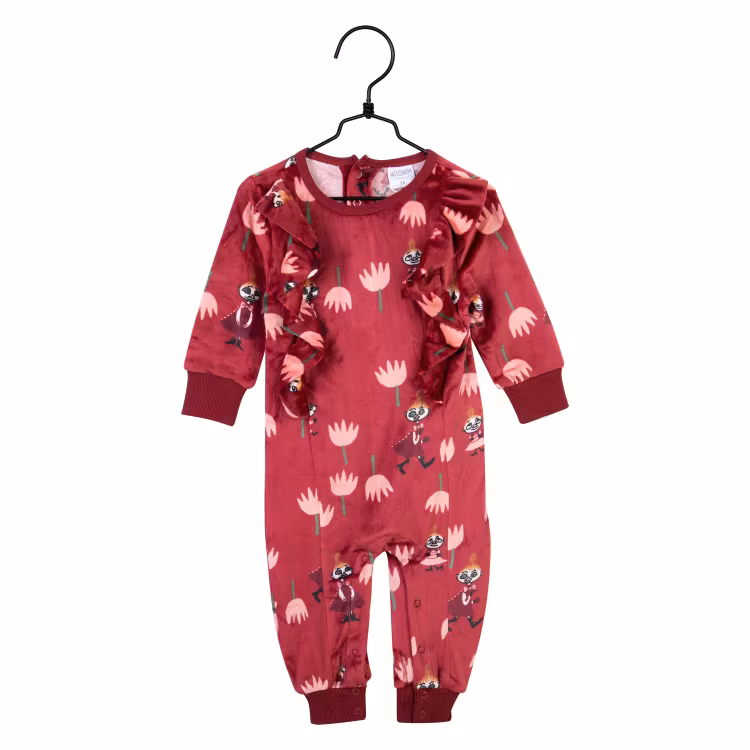 Mumin Tulpaner overall baby mröd - Stl. 62cl