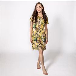 Mumin Orkide nattlinne ljusgul - Stl. S