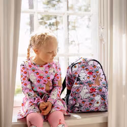 Mumin Nipsu Ryggsäck Äpplen lila