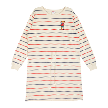 Pippi Mira Sweatshirtklänning Rutrand kitt
