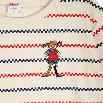 Pippi Mira Sweatshirtklänning Rutrand kitt
