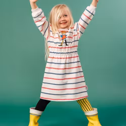 Pippi Rutrand sweatshirtklänning kitt