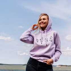 Mumin Lilli huvtröja Sketch13 lila