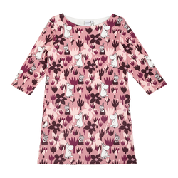 Mumin Hilda tunika Flor mörkrosa