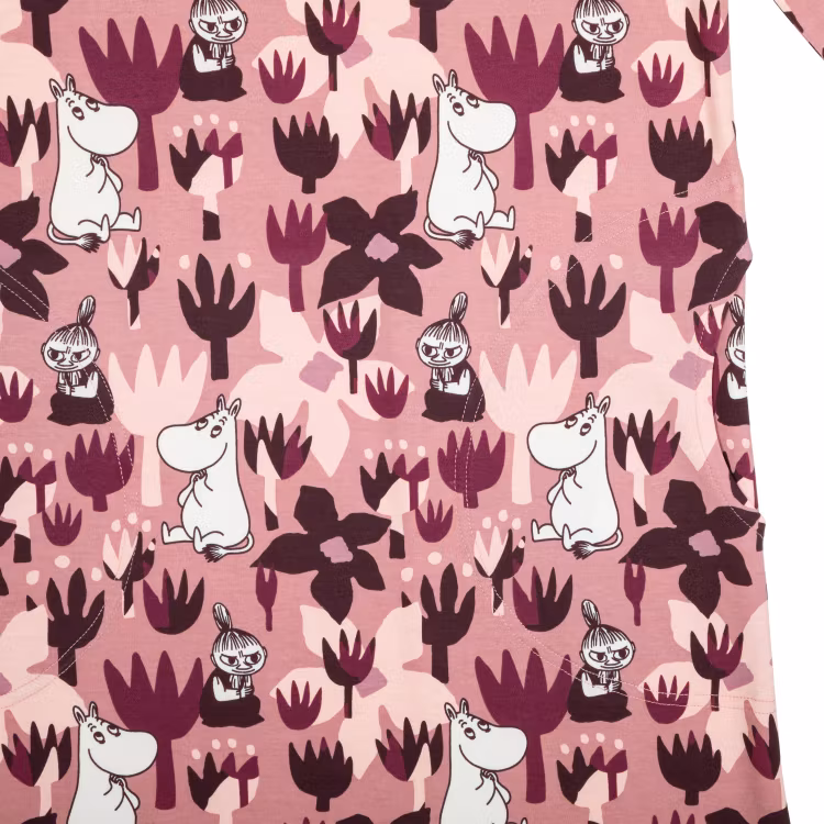 Mumin Hilda tunika Flor mörkrosa