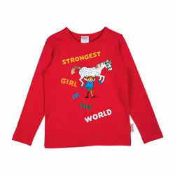 Pippi Strongest Girl tröja röd