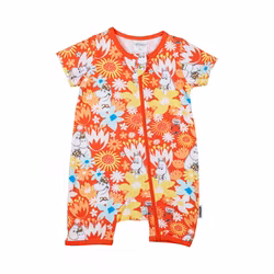 Mumin Somrigt playsuit/pyjamas kortärmad röd