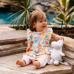 Mumin Somrigt klänning baby vit