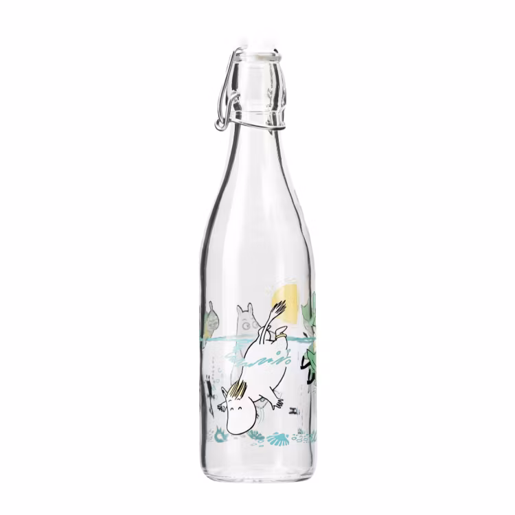 MUURLA - Mumin Glasflaska Roligt i vattnet 0,5 L