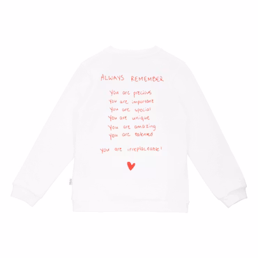 MA-IA Värdefull collegetröja naturvit barn