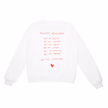 MA-IA Värdefull collegetröja naturvit vuxen