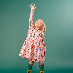 Pippi vänner klänning rosa