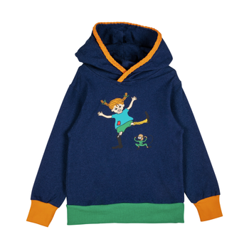 Pippi Denim huvtröja blå