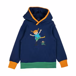 Pippi Denim huvtröja blå