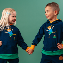 Pippi Denim huvtröja blå