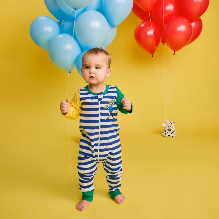 Pippi Tårta pyjamas blå/grön
