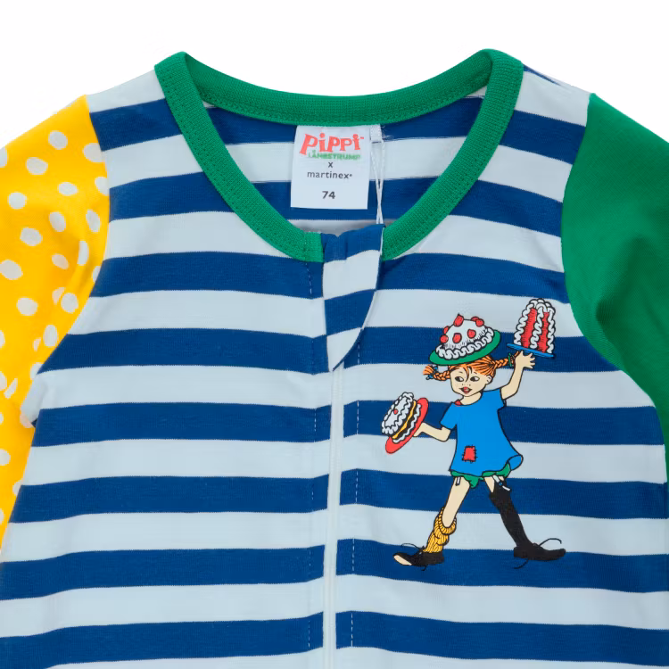 Pippi Tårta pyjamas blå/grön