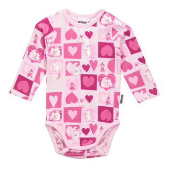 Mumin Älskad body rosa