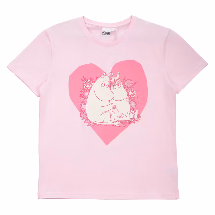 Mumin Taimi t-shirt Älskad rosa