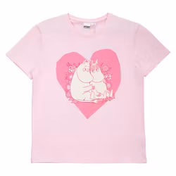 Mumin Taimi t-shirt Älskad rosa