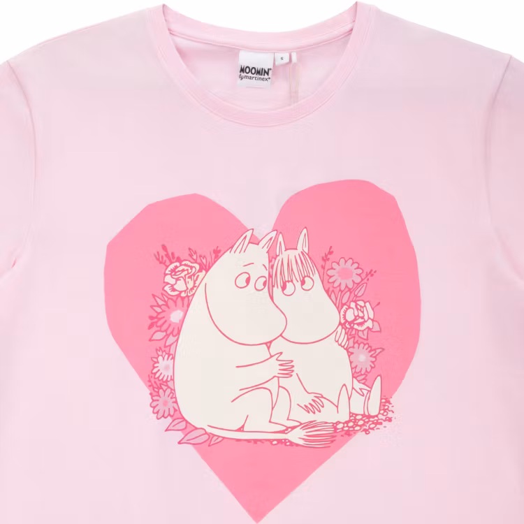 Mumin Taimi t-shirt Älskad rosa