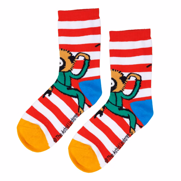 Pippi strumpor 2st blå/röd