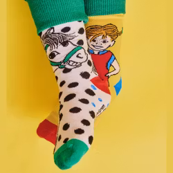 Pippi strumpor 2st gul/naturvit