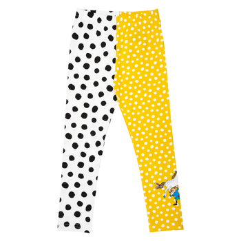 Pippi Prickigt leggings gul/naturvit