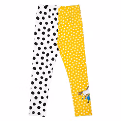 Pippi Prickigt leggings gul/naturvit