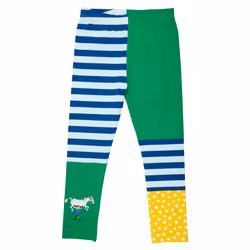 Pippi Starka leggings blå/grön