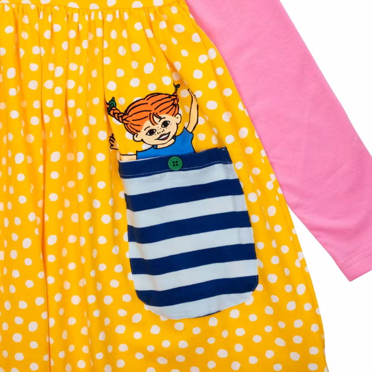 Pippi Prickigt klänning gul