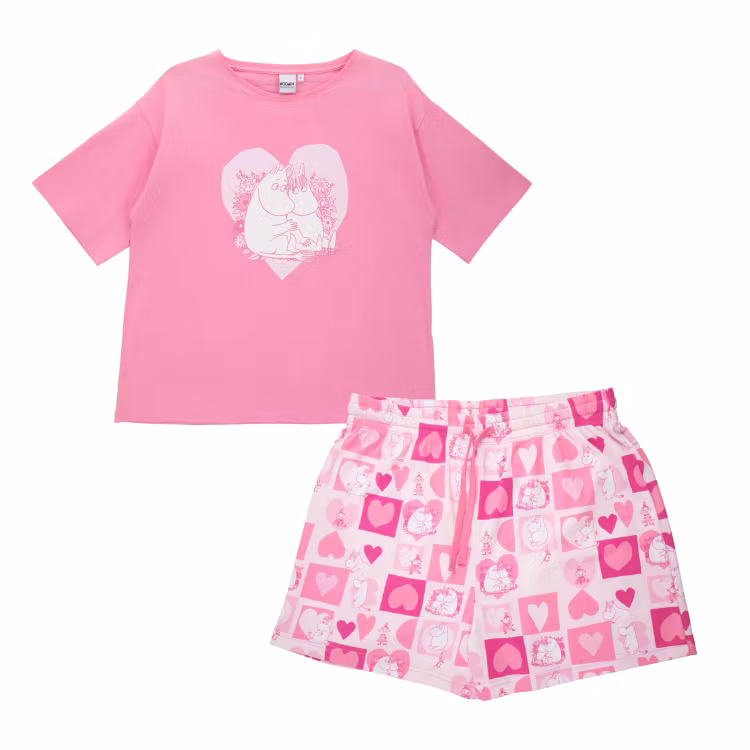 Mumin Älskad shortspyjamas dam rosa