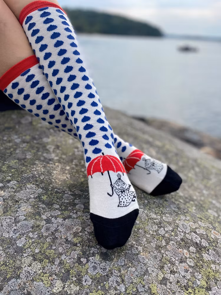 Mumin Knästrumpor ull Lilla My paraply