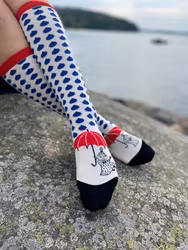 Mumin Knästrumpor ull Lilla My paraply